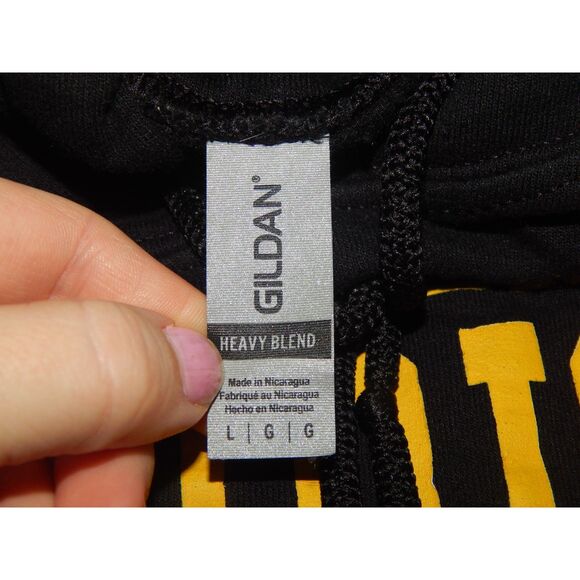 GILDAN Heavy Blend boys large WARREN CENTRAL HS WARRIORS black hoodie sweatshirt - Picture 5 of 7